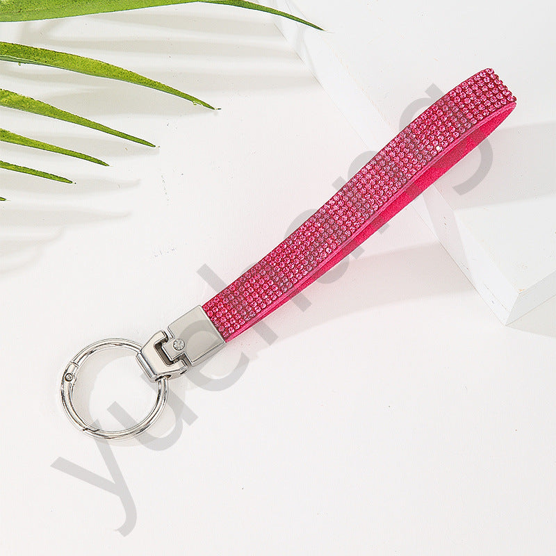 Wholesale Rhinestone Multicolor Wristband Keychain